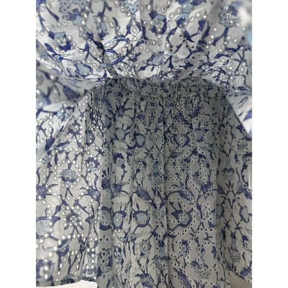 NWT Sachin Babi Blue Floral Eyelet “Millie Vine” Top & Shorts Set Size S - Picture 6 of 13